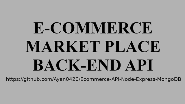 Ecommerce Backend System